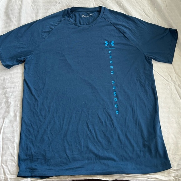 Under Armour Blue Short Sleeve Tee Men’s Sz L - Picture 1 of 6